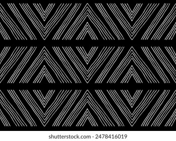 Geometric ethnic pattern seamless . Design for background ,curtain, carpet, wallpaper, clothing, wrapping, Batik, vector illustration.