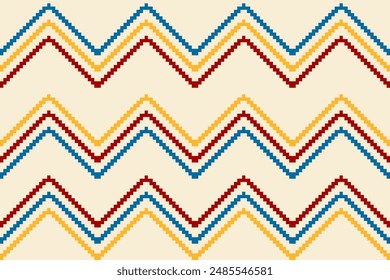 Geometric ethnic pattern seamless design for background or wallpaper.