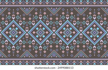 Geometric ethnic pattern seamless design for background or wallpaper.