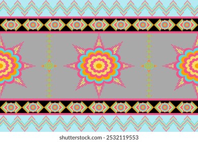 Geometric ethnic pattern seamless design for background or wallpaper.