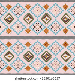 Geometric ethnic pattern seamless design for background and wallpaper