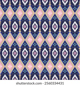 Geometric ethnic pattern seamless design for background and wallpaper
