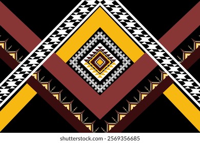 Geometric ethnic pattern seamless, Geometric design ,Aztec embroidery border seamless patterns.ethnic design, hipster backdrop, wallpaper Background, Design curtain, carpet ,fabric ,textile