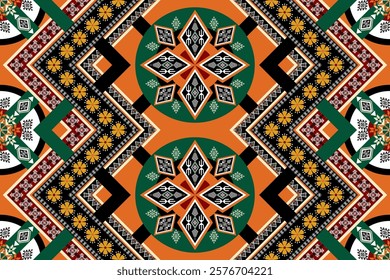 Geometric ethnic pattern seamless design for background ,Geometric seamless patterns, ethnic design, hipster backdrop, wallpaper Background, Design curtain, carpet ,fabric ,textile 