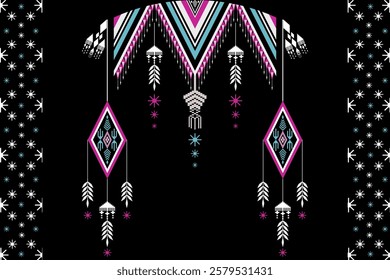 Geometric ethnic pattern seamless design for background ,Tribal geometric seamless patterns, ethnic design, hipster backdrop, wallpaper Background, Design curtain, carpet ,fabric ,textile 