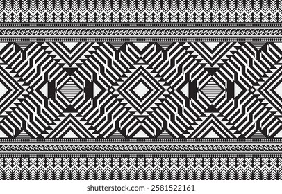 Geometric ethnic pattern seamless design for background, wallpaper, fabric, textile.