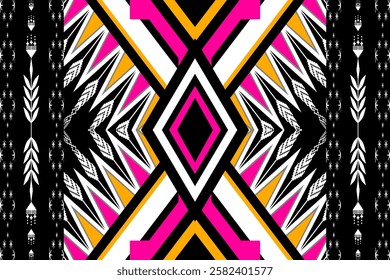 Geometric ethnic pattern seamless design for background ,Tribal geometric seamless patterns, ethnic design, hipster backdrop, wallpaper Background, Design curtain, carpet ,fabric ,textile 