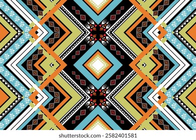 Geometric ethnic pattern seamless design for background ,Tribal geometric seamless patterns, ethnic design, hipster backdrop, wallpaper Background, Design curtain, carpet ,fabric ,textile 
