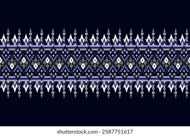 Geometric ethnic pattern seamless design for background , Tribal geometric seamless pattern , Ethnic design hipster backdrop ,wallpaper background , Design for curtain ,carpet ,fabric ,textile