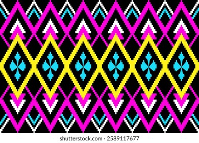 Geometric ethnic pattern seamless design for background ,Tribal geometric seamless patterns, ethnic design, hipster backdrop, wallpaper Background, Design curtain, carpet ,fabric ,textile