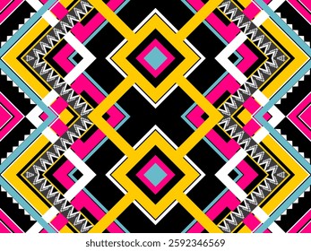 Geometric ethnic pattern seamless design for background ,Tribal geometric seamless patterns, ethnic design, hipster backdrop, wallpaper Background, Design curtain, carpet ,fabric ,textile