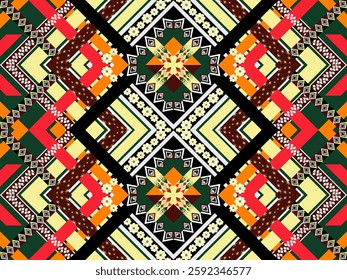 Geometric ethnic pattern seamless design for background ,Tribal geometric seamless patterns, ethnic design, hipster backdrop, wallpaper Background, Design curtain, carpet ,fabric ,textile
