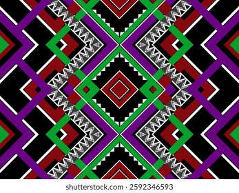 Geometric ethnic pattern seamless design for background ,Tribal geometric seamless patterns, ethnic design, hipster backdrop, wallpaper Background, Design curtain, carpet ,fabric ,textile