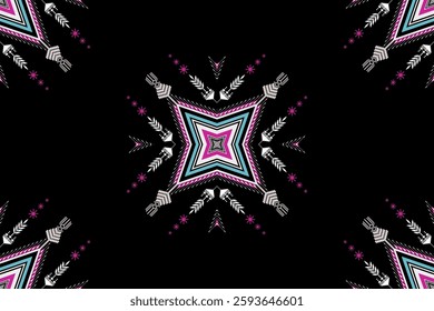 Geometric ethnic pattern seamless design for background ,Tribal geometric seamless patterns, ethnic design, hipster backdrop, wallpaper Background, Design curtain, carpet ,fabric ,textile