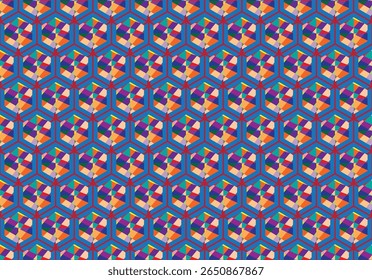 Geometric ethnic pattern seamless design for background, wallpaper, fabric, textile.