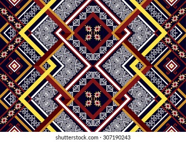 Geometric ethnic pattern seamless design for background or wallpaper.