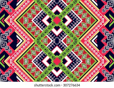 Geometric ethnic pattern seamless design for background or wallpaper.
