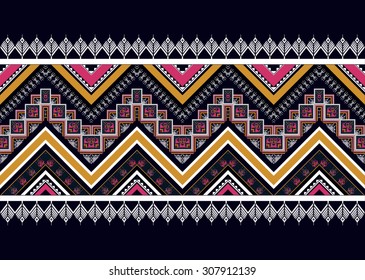 Geometric ethnic pattern seamless design for background or wallpaper.