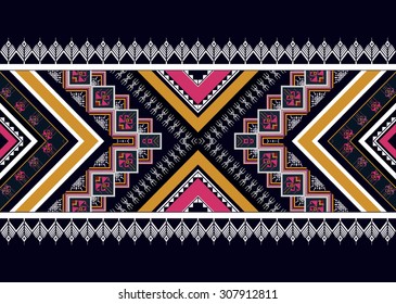 Geometric ethnic pattern seamless design for background or wallpaper. 