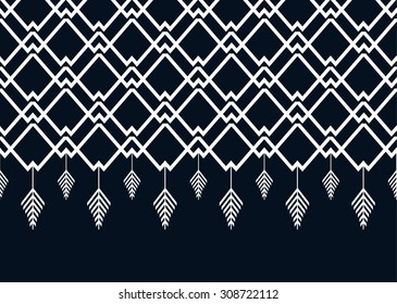 Geometric Ethnic pattern seamless design for background or wallpaper.