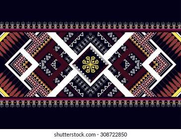 Geometric ethnic pattern seamless design for background or wallpaper.