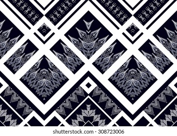 Geometric ethnic pattern seamless design for background or wallpaper.