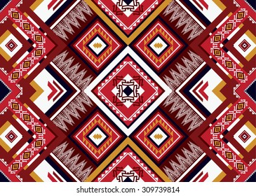 Geometric ethnic pattern seamless design for background or wallpaper.