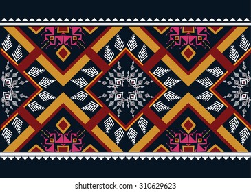 Geometric Ethnic pattern seamless design for background or wallpaper.
