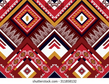 Geometric ethnic pattern seamless design for background or wallpaper.