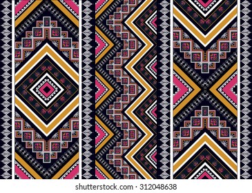 Geometric ethnic pattern seamless design for background or wallpaper. 