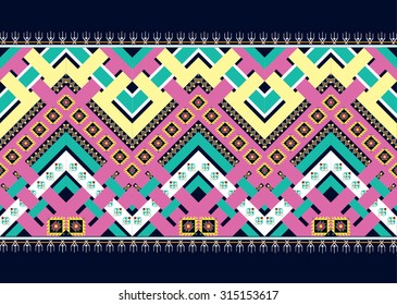 Geometric ethnic pattern seamless design for background or wallpaper.