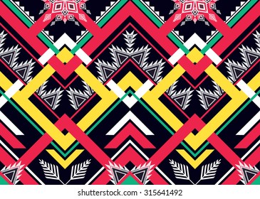 Geometric ethnic pattern seamless design for background or wallpaper.