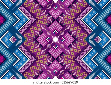 Geometric ethnic pattern seamless design for background or wallpaper.