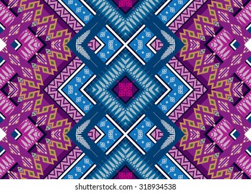 Geometric ethnic pattern seamless design for background or wallpaper.