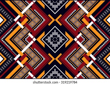 Geometric ethnic pattern seamless design for background or wallpaper.