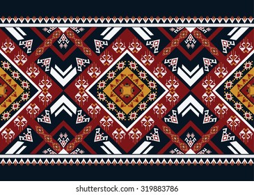 Geometric ethnic pattern seamless design for background or wallpaper.