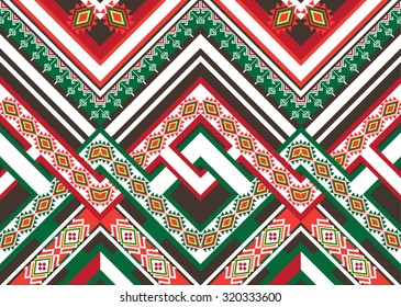 Geometric ethnic pattern seamless design for background or wallpaper.