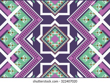 Geometric ethnic pattern seamless design for background or wallpaper.