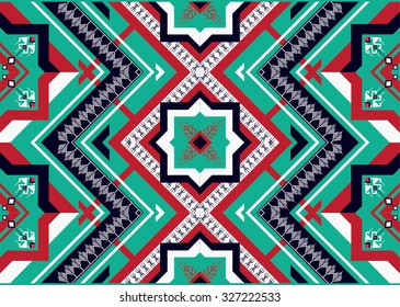 Geometric ethnic pattern seamless design for background or wallpaper.