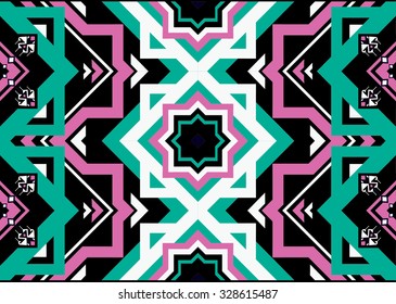 Geometric ethnic pattern seamless design for background or wallpaper.