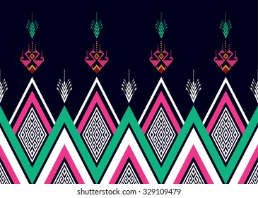 Geometric ethnic pattern seamless design for background or wallpaper.