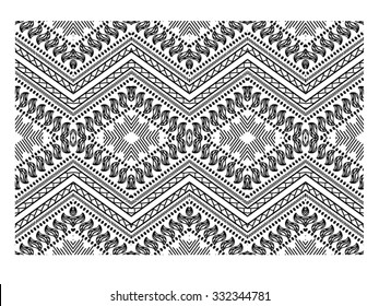 Geometric ethnic pattern seamless design for background or wallpaper.