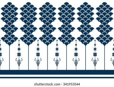 Geometric ethnic pattern seamless design for background or wallpaper. 