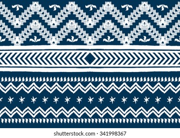 Geometric ethnic pattern seamless design for background or wallpaper. 