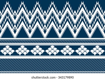 Geometric ethnic pattern seamless design for background or wallpaper. 