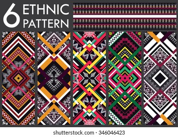 Geometric ethnic pattern seamless design for background or wallpaper.