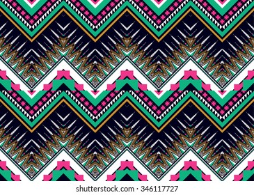 Geometric ethnic pattern seamless design for background or wallpaper.