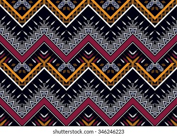 Geometric ethnic pattern seamless design for background or wallpaper.