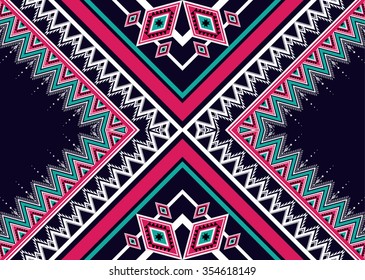 Geometric ethnic pattern seamless design for background or wallpaper.