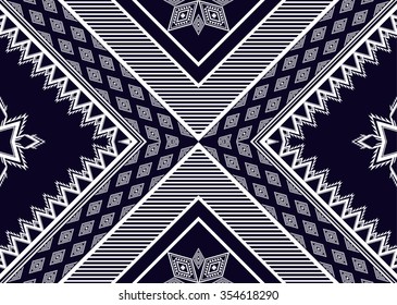 Geometric ethnic pattern seamless design for background or wallpaper.
